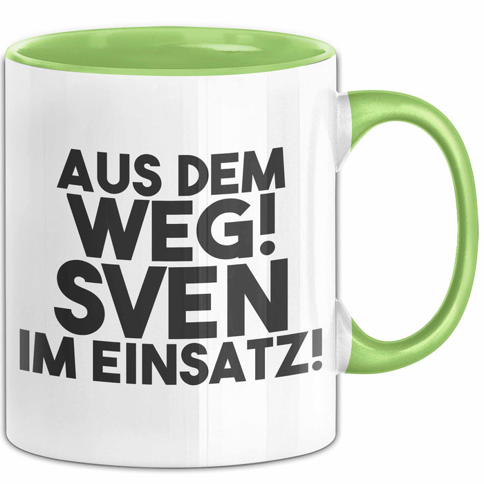 Sven Tasse Aus Dem Weg! Sven Im Einsatz! Geschenk