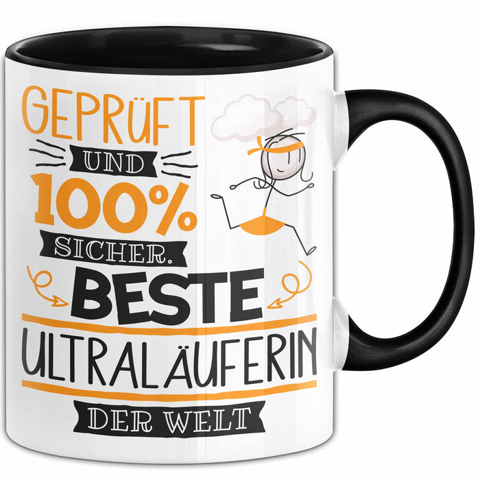Beste Ultraläuferin Der Welt Tasse Geschenk für Eine Ultraläuferin Geprüft Und Sicher Geschenkidee Geburtstag Weihnachten Trendation