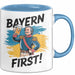 Deutschland München Bayern Bayerisch Tasse Geschenk Lustige Geschenkidee Spruch Bayern Zuerst Blau Trendation