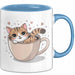 Katzenbesitzer Tasse Geschenk Lustige Geschenkidee Spruch Für Katzen Eltern Blau Trendation