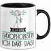 Geschenk für Saxophonistin Tasse Lustige Geschenkidee Geburtstag Ich Bin Saxophonistin Ich Darf Das Trendation