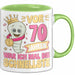 70. Geburtstag Tasse Geschenk Vor 70 Jahren War Ich Mal Die Schnellste Geschenkidee Frauen Mutter Oma Grün Trendation