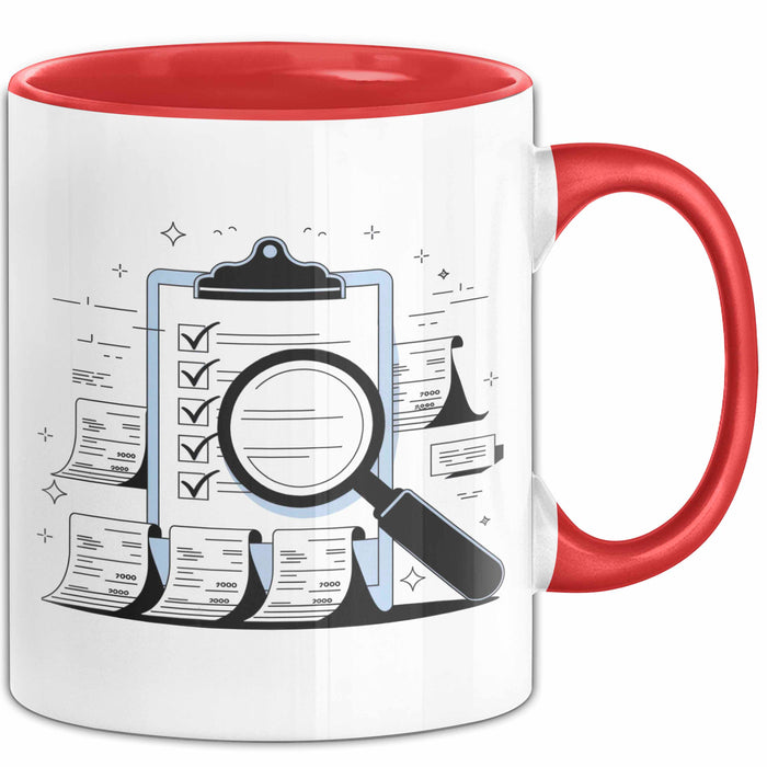 Wirtschaftsprüfer Tasse Geschenk Lustige Geschenkidee Spruch Für Detail Prüfer Rot Trendation