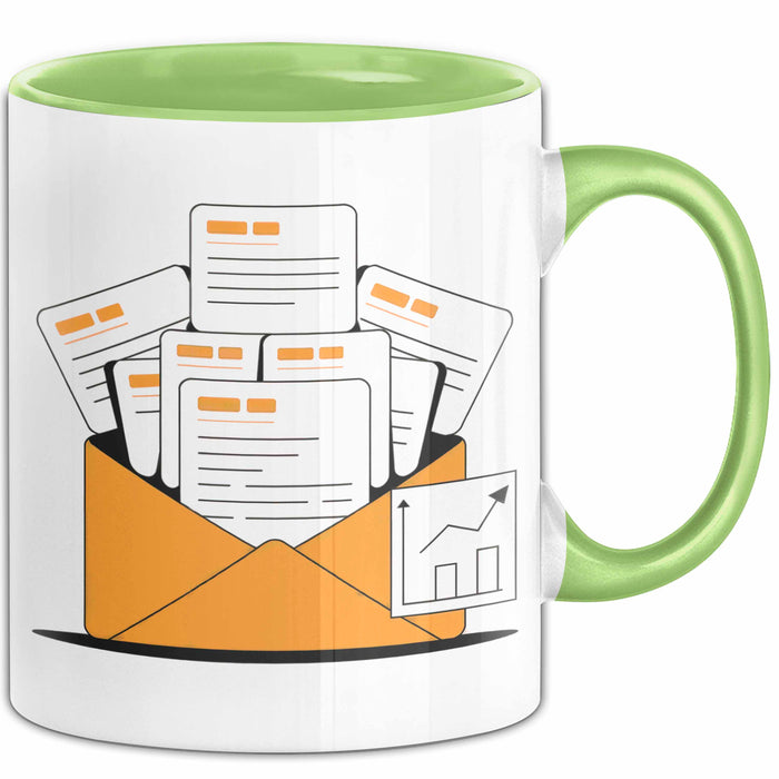 E Mail Marketer Tasse Geschenk Lustige Geschenkidee Spruch Für Inbox Strategen Grün Trendation