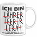 Lehrer Tasse Geschenk Ich Bin Lehrer Ich Arbeite An Einer Schule Geschenkidee Weiß Trendation