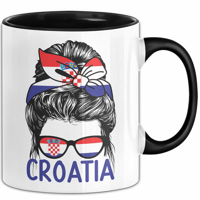 Croatia Tasse Geschenk Für Kroatische Frau Heimat Kroatien Kaffee-Becher Geschenkidee Trendation