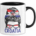Croatia Tasse Geschenk Für Kroatische Frau Heimat Kroatien Kaffee-Becher Geschenkidee Trendation