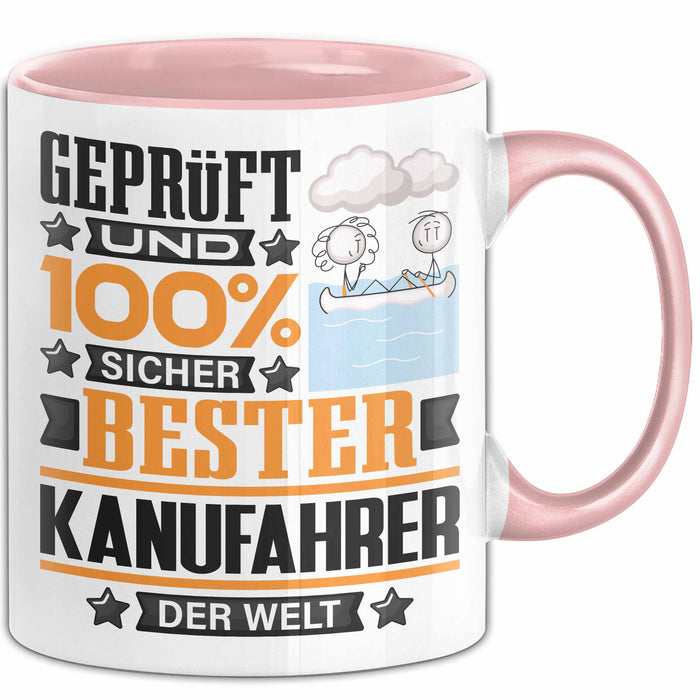 Kanufahrer Geschenk Lustiger Spruch für Kanufahrer Geschenkidee Bester Kanufahrer Der Welt Rosa Trendation