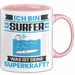 Surfer Tasse Geschenk für Surfer Geburtstag Lustiger Spruch Kaffee-Becher Was Ist Deine Superkraft Rosa Trendation