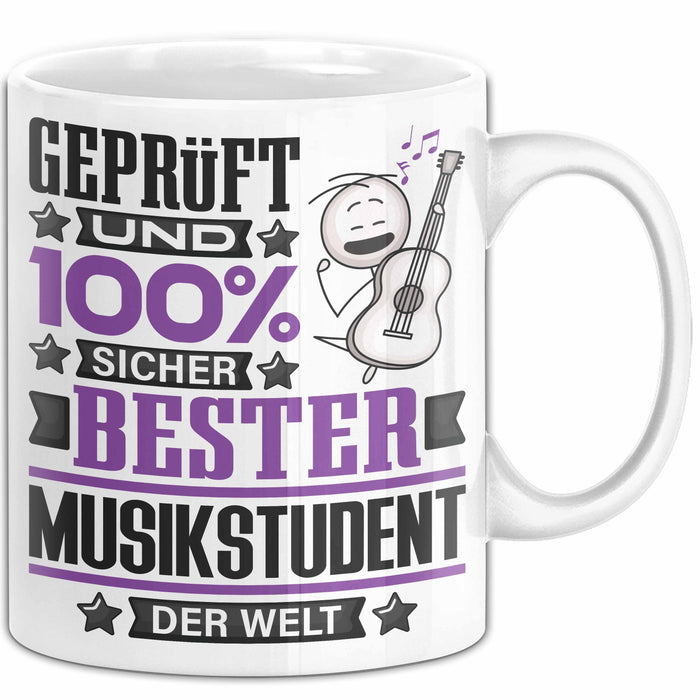 Musikstudent Geschenk Lustiger Spruch für Musikstudent Geschenkidee Bester Musikstudent Der Welt Weiß Trendation