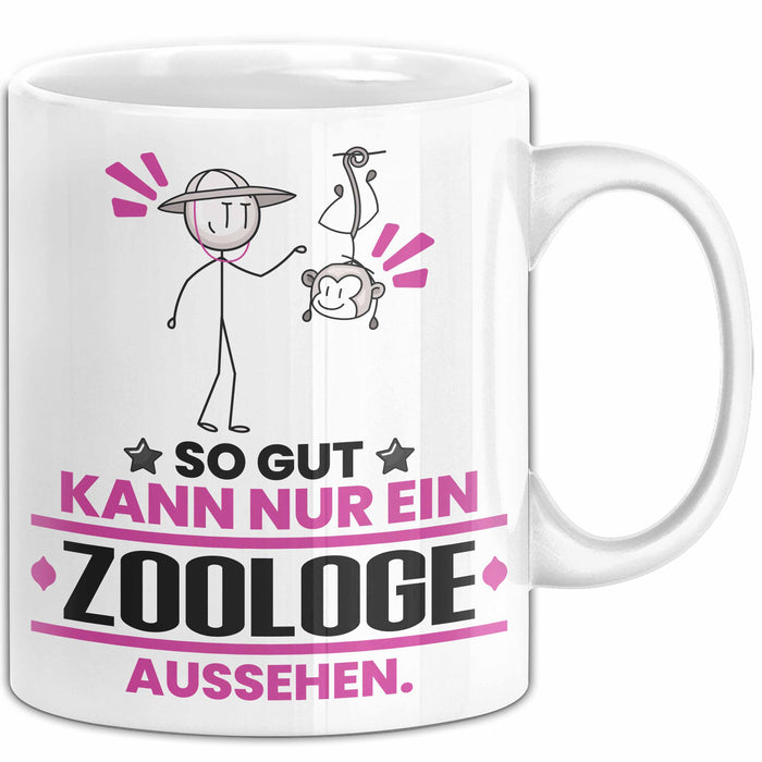 Zoologe Geschenk Tasse So Gut Kann Nur Ein Zoologe Aussehen Geschenkidee Kaffee-Becher Weiß Trendation