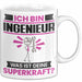 Ingenieur Tasse Geschenk für Ingenieur Geburtstag Lustiger Spruch Kaffee-Becher Was Ist Deine Superkraft Weiß Trendation