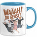Büroarbeit Kollege Abschied Tasse Geschenk Lustige Geschenkidee Spruch Du Gehst Blau Trendation
