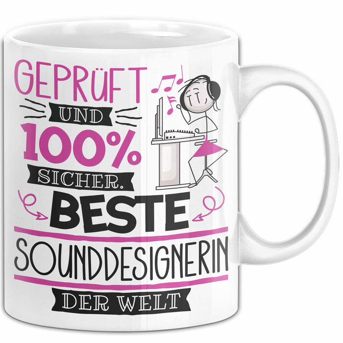 Sounddesignerin Geschenk Becher Tasse Gott Schuf Alle Menschen Gleich Nur Die Besten Durfeten Sounddesignerin Werden Geschenkidee Lustig Weiß Trendation
