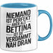 Bettina Tasse Geschenk Niemand Ist Perfekt Bettina Verdammt Nah Dran Geschenkidee Blau Trendation