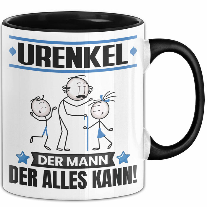 Urenkel Tasse Geschenk für Urenkel Der Mann Der Alles Kann Geschenkidee zum Geburtstag Schwarz Trendation