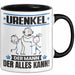 Urenkel Tasse Geschenk für Urenkel Der Mann Der Alles Kann Geschenkidee zum Geburtstag Schwarz Trendation
