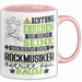Rockmusiker Geschenk Tasse Lustiger Spruch Erheben Sie Sich Der Rockmusiker Betritt den Raum Rosa Trendation