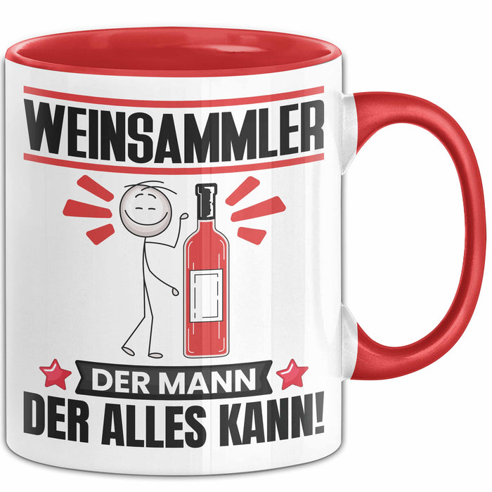 Weinsammler Tasse Geschenk für Weinsammler Der Mann Der Alles Kann Geschenkidee zum Geburtstag Rot Trendation