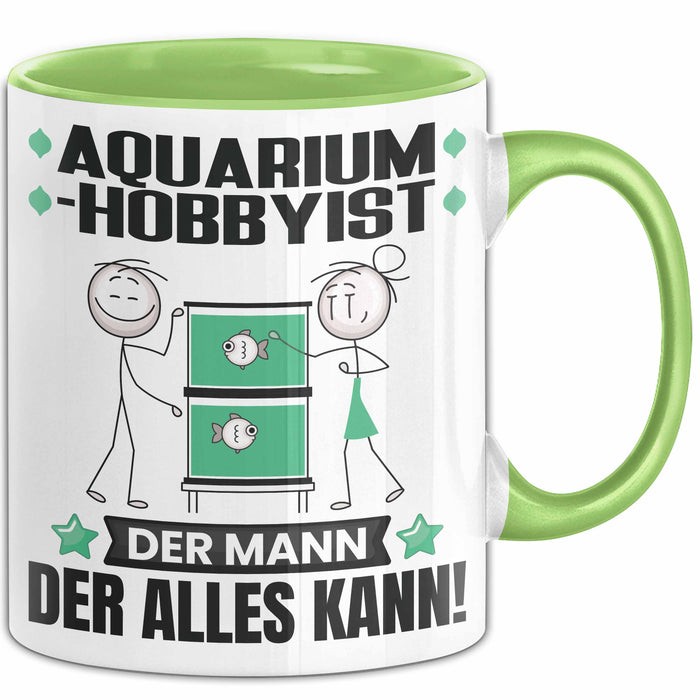 Aquarium-Hobbyist Tasse Geschenk für Aquarium-Hobbyist Der Mann Der Alles Kann Geschenkidee zum Geburtstag Grün Trendation