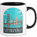 Francisco Kalifornien USA Tasse Geschenk Lustige Geschenkidee Spruch Schwarz Trendation