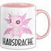 Hausdrache Tasse Geschenk Becher Rosa Trendation