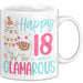 18er Geburtstag Tasse Geschenk Happy 18 And Glamarous Llama Alpaka Liebhaber Geschenkidee zum Geburtstag Weiß Trendation