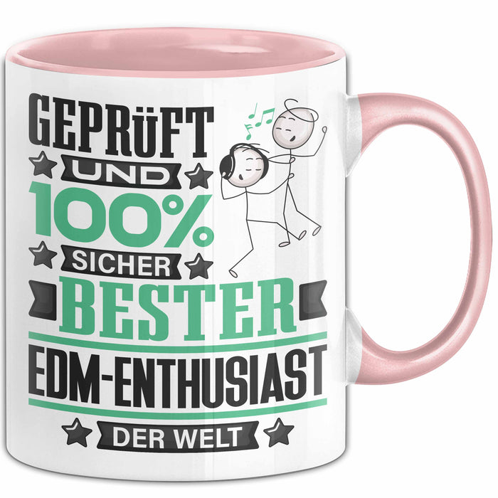 EDM-Enthusiast Geschenk Lustiger Spruch für EDM-Enthusiast Geschenkidee Bester EDM-Enthusiast Der Welt Rosa Trendation