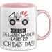 Geschenk für Geländewagenfahrerin Tasse Lustige Geschenkidee Geburtstag Ich Bin Geländewagenfahrerin Ich Darf Das Rosa Trendation