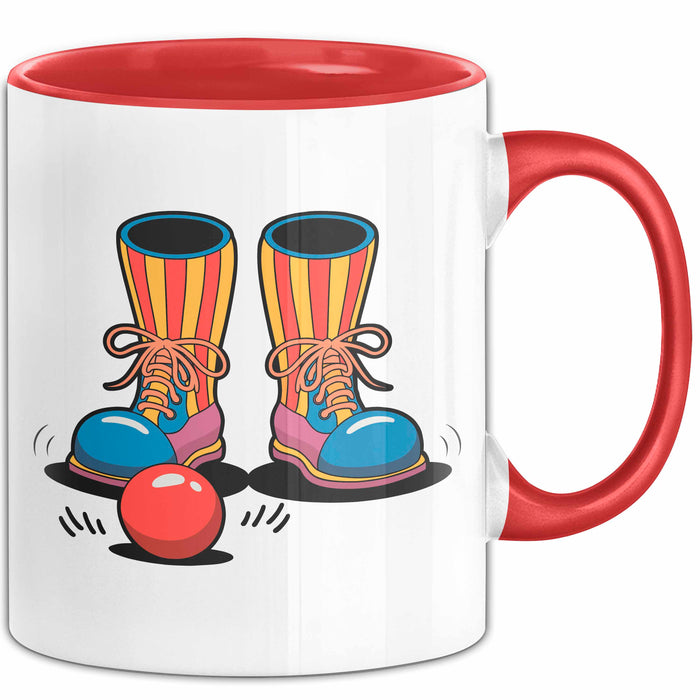 Clown Tasse Geschenkidee für Zirkus und Humorliebhaber Rot Trendation
