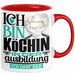 Köchin Ausbildung Start Geschenk Tasse Ich Bin Köchin In Der Ausbildung Ich Darf Das Kaffee-Becher Geschenkidee Rot Trendation