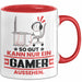 Gamer Geschenk Tasse So Gut Kann Nur Ein Gamer Aussehen Geschenkidee Kaffee-Becher Rot Trendation