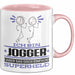 Jogger Geschenk Tasse Ich Bin Jogger Aber Sag Doch Einfach Superheld Lustige Geschenkdiee für Jogger Kaffee-Becher Rosa Trendation