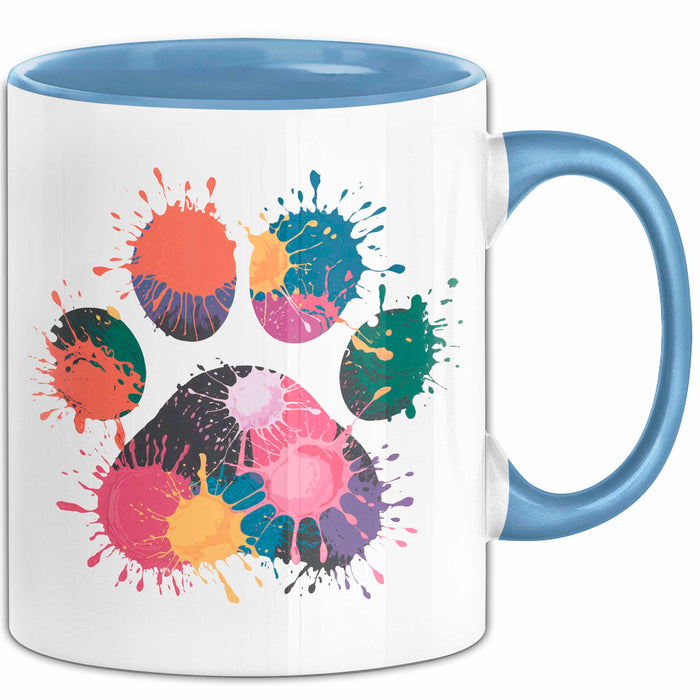 Hund Tierliebhaber Tasse Geschenk Lustige Geschenkidee Spruch Blau Trendation