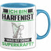 Harfenist Tasse Geschenk für Harfenist Geburtstag Lustiger Spruch Kaffee-Becher Was Ist Deine Superkraft Blau Trendation