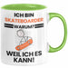 Skateboarder Geschenk Tasse Lustiger Spruch Ich Bin Skateboarder Warum Weil Ich Es Kann Geschenkidee Bester Skateboarder Geburtstag Kaffee-Becher Grün Trendation