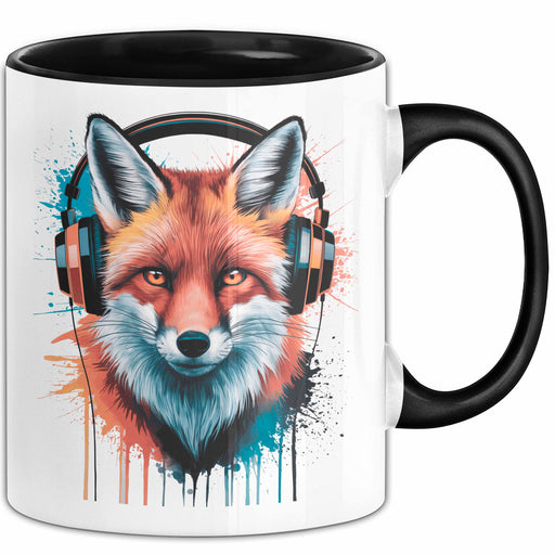 Fuchs Tierliebhaber Tasse Geschenk Lustige Geschenkidee Spruch Schwarz Trendation