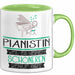 Pianistin Weil Es Keinen Schöneren Beruf Gibt Tasse Geschenk für Eine Pianistin Lustig Grün Trendation