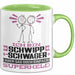 Schwippschwager Geschenk Tasse Ich Bin Schwippschwager Aber Sag Doch Einfach Superheld Lustige Geschenkdiee für Schwippschwager Kaffee-Becher Grün Trendation