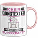 Songtexter Tasse Geschenk für Songtexter Geburtstag Lustiger Spruch Kaffee-Becher Was Ist Deine Superkraft Rosa Trendation