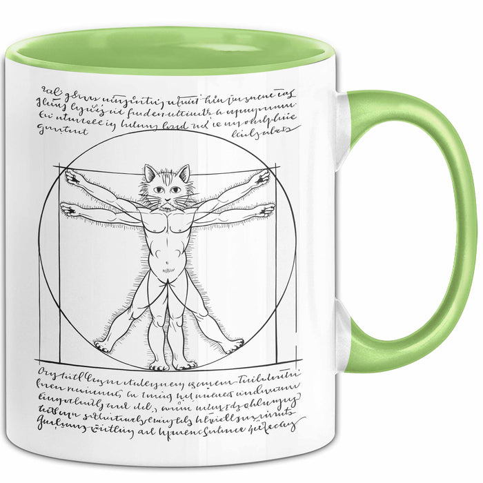 Katzen Tierliebhaber Tasse Geschenk Lustige Geschenkidee Spruch Grün Trendation
