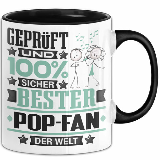 Pop-Fan Geschenk Lustiger Spruch für Pop-Fan Geschenkidee Bester Pop-Fan Der Welt Schwarz Trendation