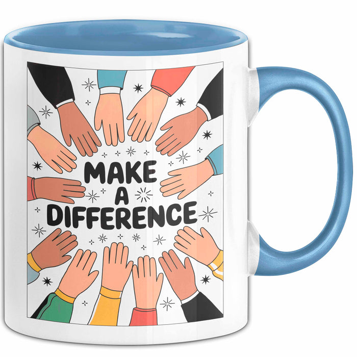 Freiwilliger Tasse Geschenk Lustige Geschenkidee Spruch Für Veränderungs Macher Blau Trendation