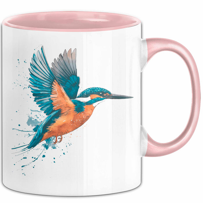 Eisvogel Vogel Tasse Geschenk Lustige Geschenkidee Spruch Rosa Trendation
