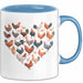Huhn Tier Bauer Tasse Becher Geschenk Lustige Geschenkidee Spruch Hühnerherz Blau Trendation