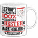 Marathonläufer Geschenk Lustiger Spruch für Marathonläufer Geschenkidee Bester Marathonläufer Der Welt Weiß Trendation