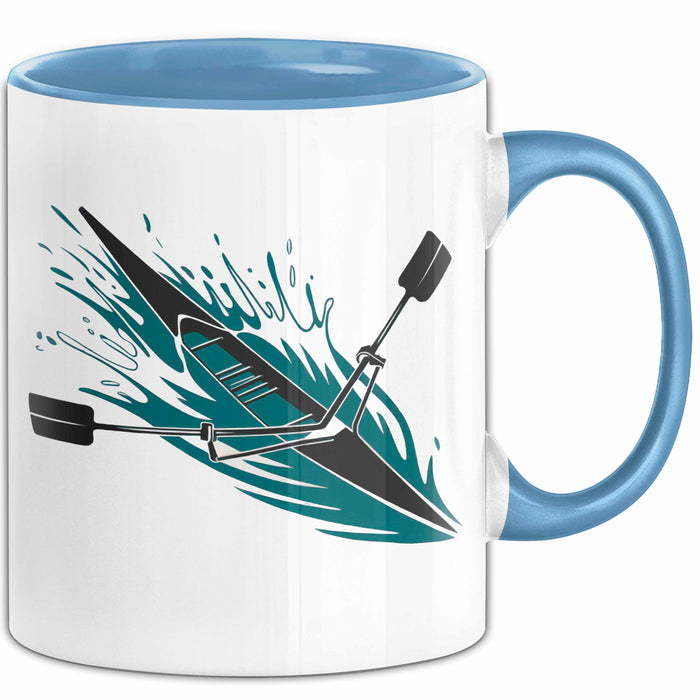 Ruder Enthusiast Tasse Geschenkidee für Rudercrew Fans Blau Trendation