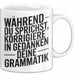 Deutschlehrer Unterricht Tasse Geschenk Lustige Geschenkidee Spruch Während Du Sprichst Korrigiere Ich In Gedanken Deine Grammatik Weiß Trendation