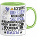 RhythmischeGymnastin Geschenk Tasse Lustiger Spruch Erheben Sie Sich Der RhythmischeGymnastin Betritt den Raum Grün Trendation