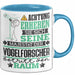Vogelforscher Geschenk Tasse Lustiger Spruch Erheben Sie Sich Der Vogelforscher Betritt den Raum Blau Trendation